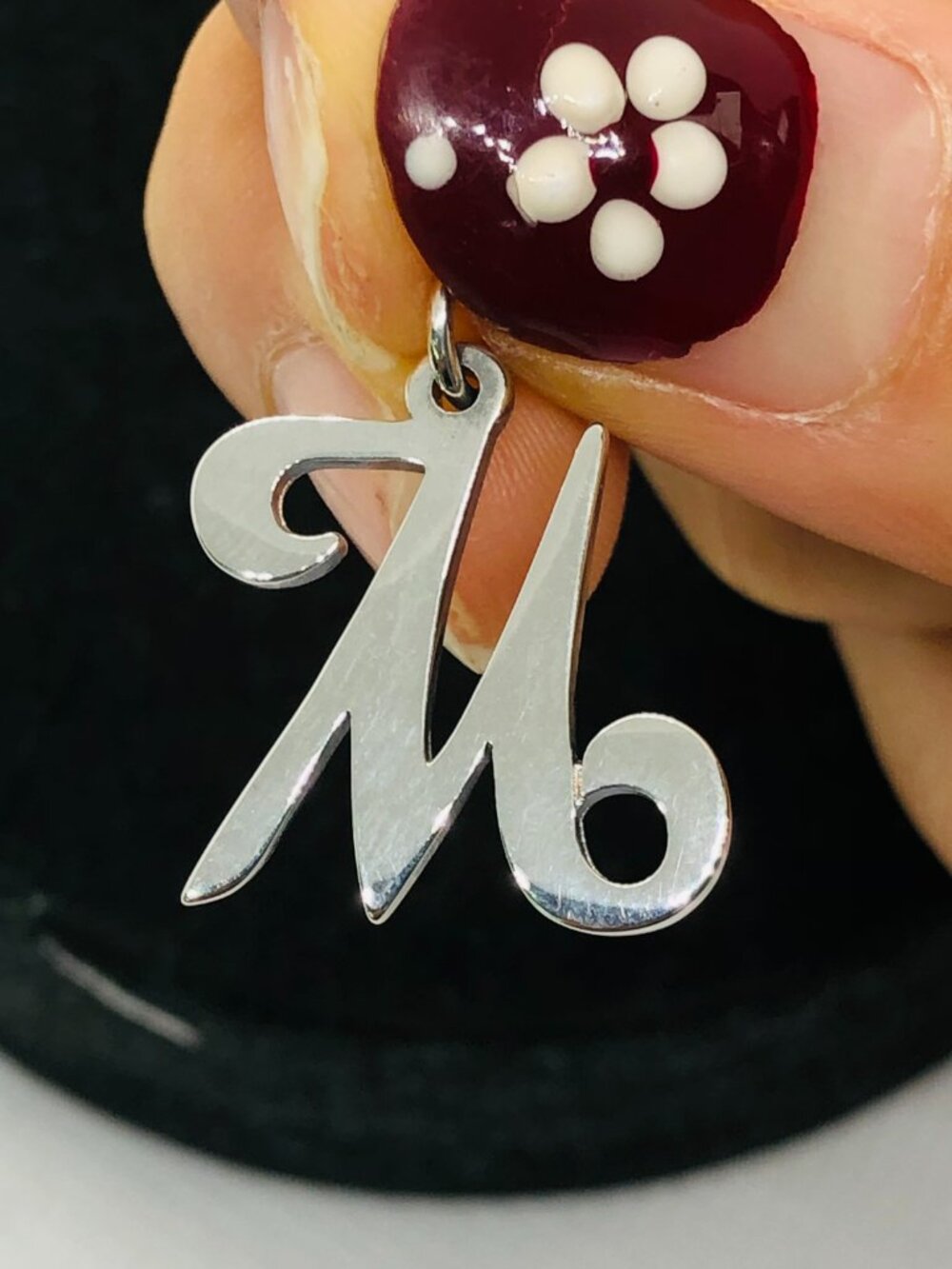 James Avery Large Script Initial M Charm